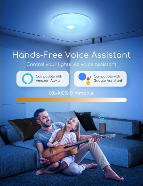 Aigostar - LED RGBW Stmívatelné stropní svítidlo 18W/230V pr. 34 cm Wi-Fi