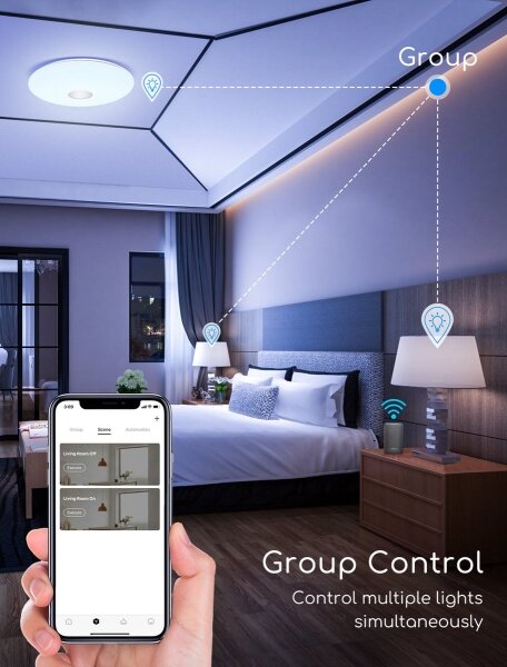 Aigostar - LED RGBW Stmívatelné stropní svítidlo 18W/230V pr. 34 cm Wi-Fi