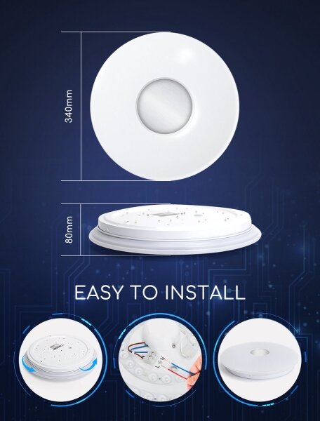 Aigostar - LED RGBW Stmívatelné stropní svítidlo 18W/230V pr. 34 cm Wi-Fi