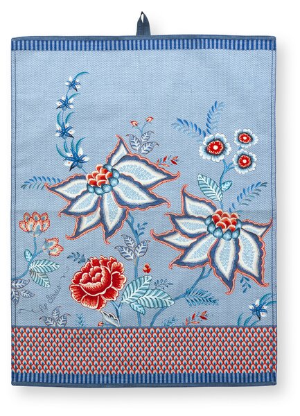 Pip Studio Flower Festival utěrka 50x70cm, světle modrá