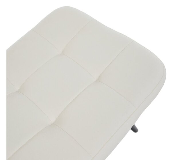 Relaxační křeslo ušák s podnožkou LUMEN - bílá Velvet látka