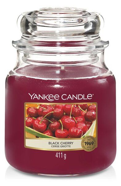 VONNÁ SVÍČKA YANKEE CANDLE BLACK CHERRY CLASSIC STŘEDNÍ