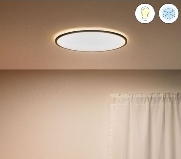 WiZ - LED Stmívatelné stropní svítidlo SUPERSLIM LED/22W/230V černá Wi-Fi