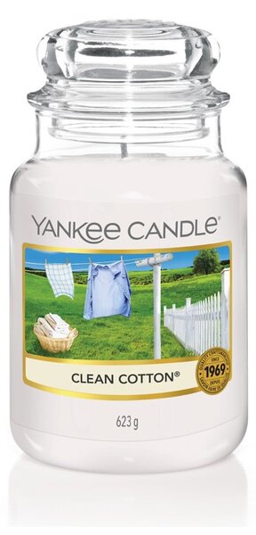 VONNÁ SVÍČKA YANKEE CANDLE CLEAN COTTON CLASSIC VELKÝ