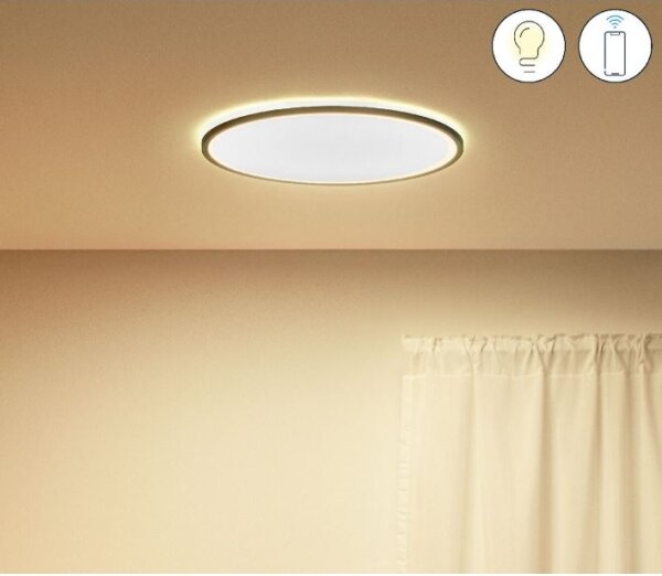 WiZ - LED Stmívatelné stropní svítidlo SUPERSLIM LED/22W/230V černá Wi-Fi