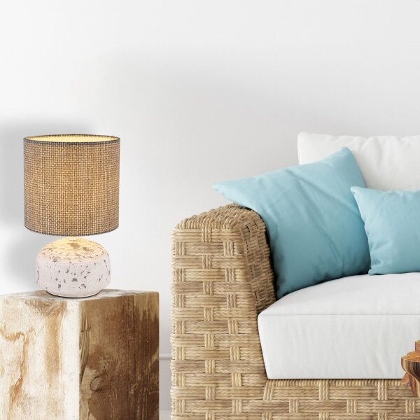 Globo 21624 - Stolní lampa IGA 1xE14/40W/230V šedá/keramika