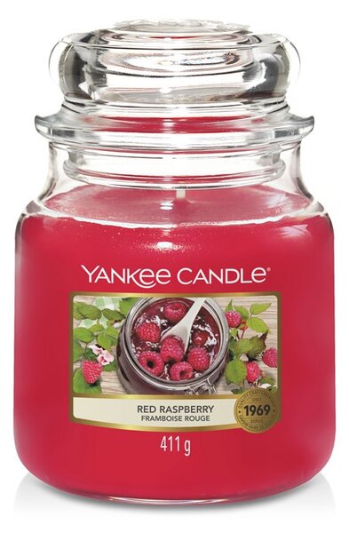 VONNÁ SVÍČKA YANKEE CANDLE RED RASPBERRY CLASSIC STŘEDNÍ