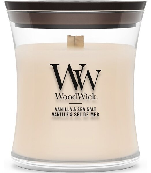 WoodWick Vanilla & Sea Salt svíčka malá