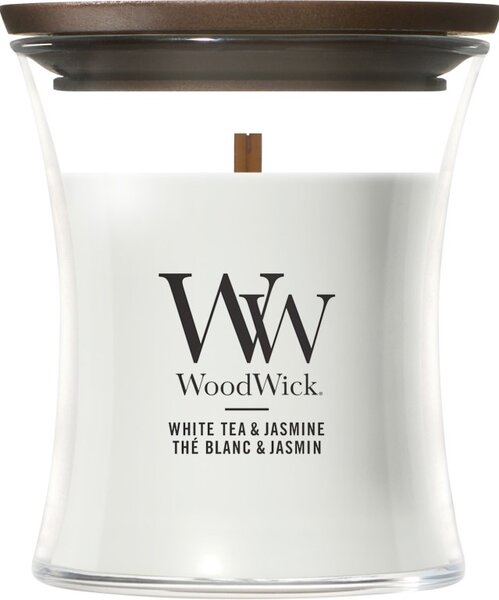 Woodwick White Tea & Jasmine svíčka malá