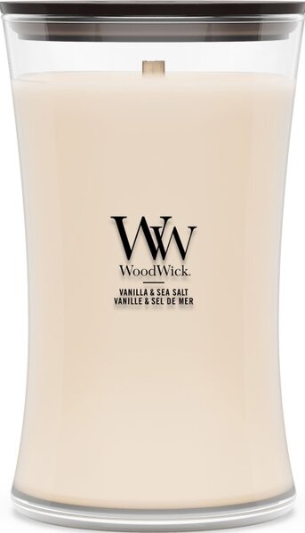 WoodWick Vanilla & Sea Salt svíčka velká