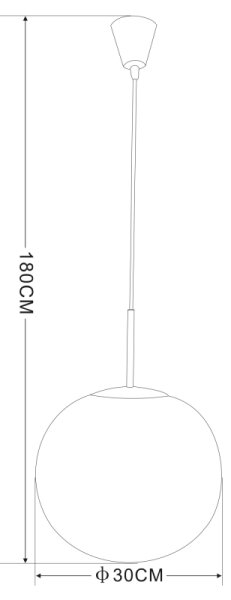 Globo 1582S - Lustr na lanku JOEL 1xE27/60W/230V pr. 30 cm