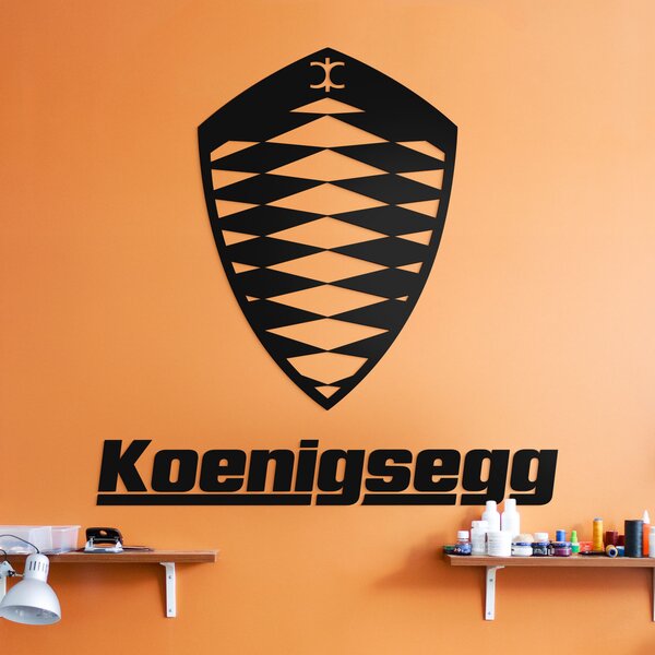 DUBLEZ | Dřevěné 3D logo a nápis - Koenigsegg | Obraz