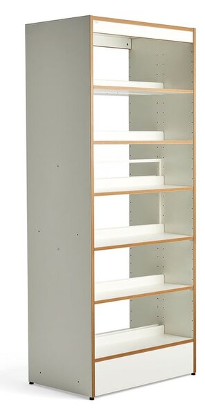 AJ Produkty Regál na knihy STORY, oboustranný, 2240x922x585 mm, 6 polic, bílá