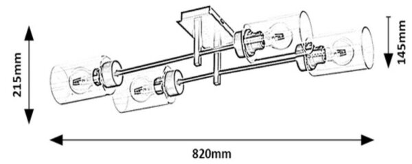 Rabalux 2672 - Přisazený lustr PRUDENCE 4xE27/40W/230V