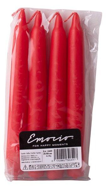 Emocio Classic Domácí 4ks 20x160 červené svíčky