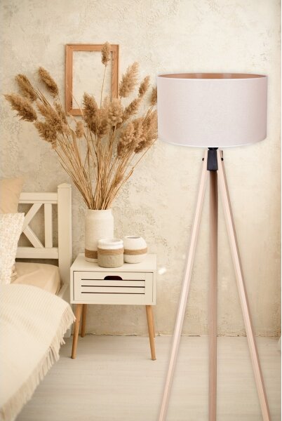 Duolla - Stojací lampa 1xE27/60W/230V pr. 44 cm krémová/béžová