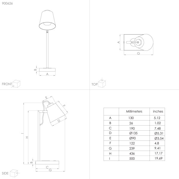 Eglo 900626 - LED Stmívatelná lampa s bezdrátovým nabíjením LACEY LED/5,5W/230V