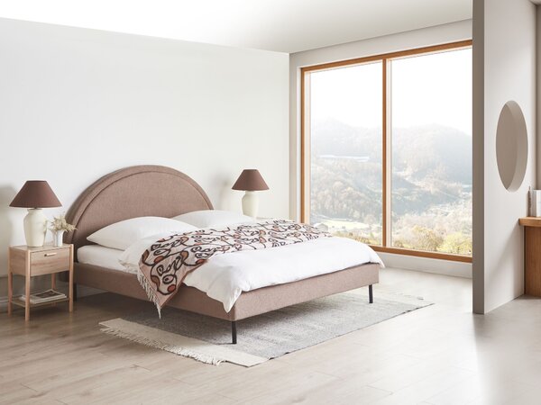 Postel Buklé MARGUT 160 x 200 cm Taupe