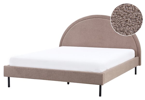 Postel Buklé MARGUT 160 x 200 cm Taupe
