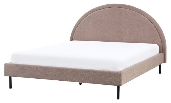 Postel Buklé MARGUT 160 x 200 cm Taupe