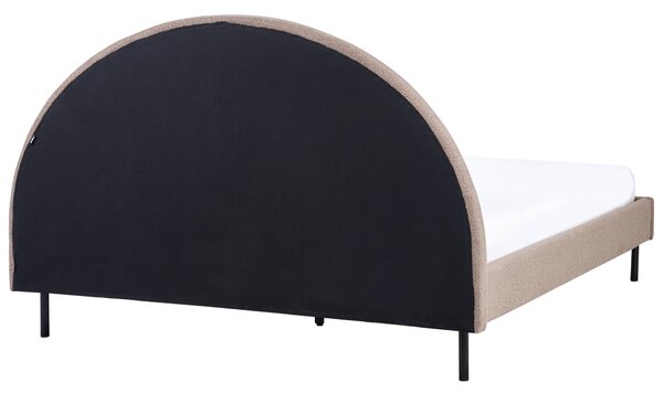 Postel Buklé MARGUT 160 x 200 cm Taupe