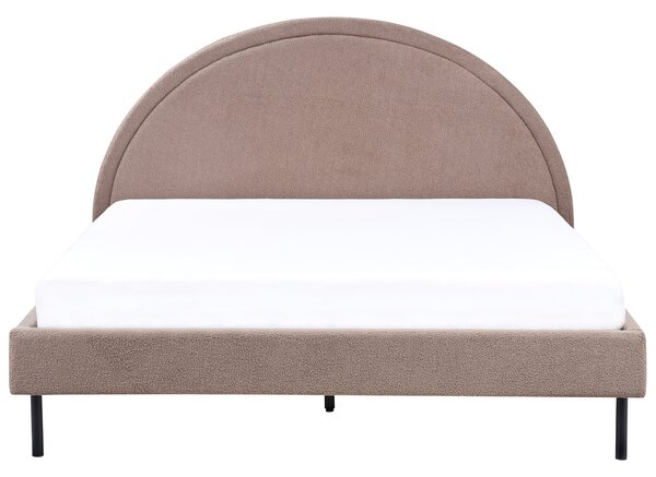 Postel Buklé MARGUT 160 x 200 cm Taupe