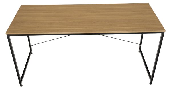 KONDELA Psací stůl, dub / černá, 150x60 cm, MELLORA