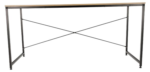 KONDELA Psací stůl, dub / černá, 150x60 cm, MELLORA
