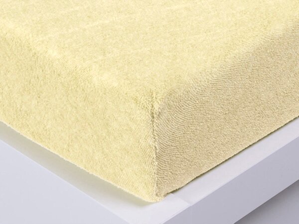 XPOSE® Froté prostěradlo Exclusive - vanilkové 200x220 cm