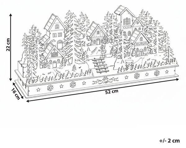 Vánoční dekorace LED VANSJO 22 cm Světle hnědá
