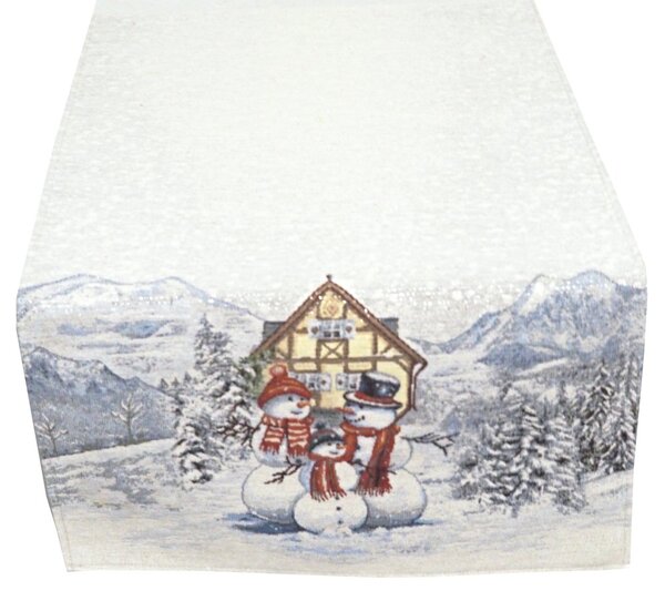 Vánoční gobelínové ubrusy - Zimní radovánky 45x140