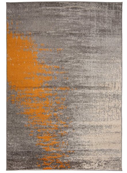 Makro Abra Moderní kusový koberec SPRING H170A Šedý oranžový Rozměr: 80x250 cm