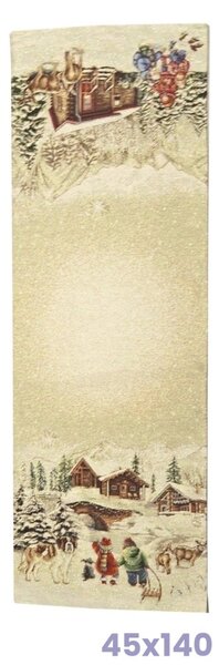 Vánoční gobelínové ubrusy - Zlatá zima 35x50