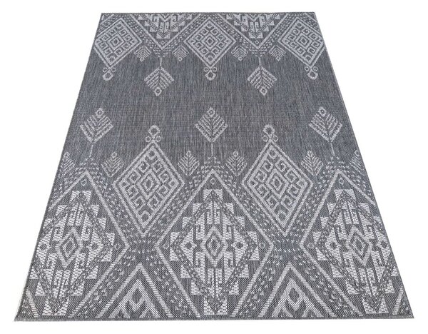 Makro Abra Kusový koberec sisalový oboustranný ZARA 13 šedý Rozměr: 80x150 cm