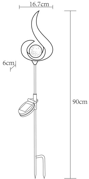 Globo 33465 - LED Solární svítidlo SOLAR LED/0,02W/3V 600mAh IP44 bronz