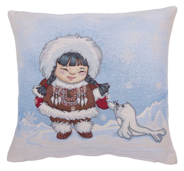 Tegatex Gobelínový povlak na polštář - eskymák v ledové krajině 42*42 cm