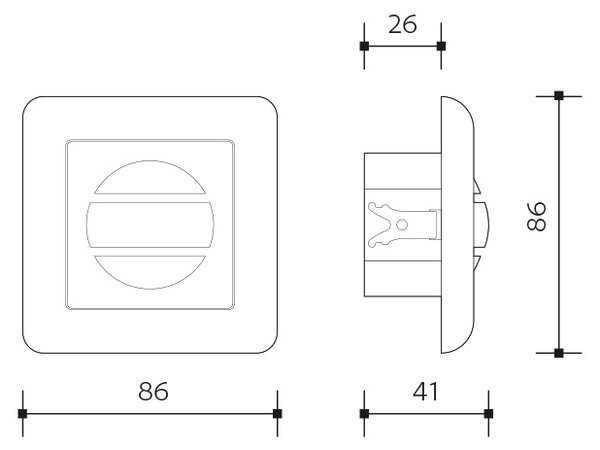 PANLUX s.r.o. SENSOR senzor/vypínač 160° IP20, bílá