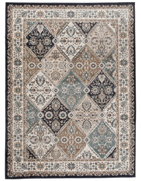 Makro Abra Kusový koberec klasický DUBAI L427B antracitový Rozměr: 120x170 cm