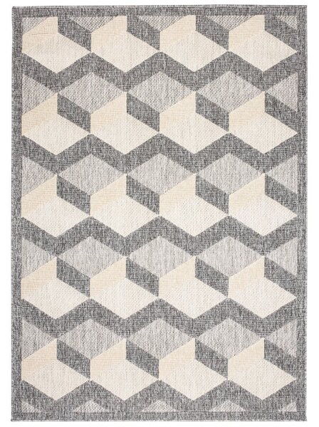 Makro Abra Kusový koberec Sisalový CANSAS FG40B Geometrický 3D krémový Rozměr: 60x100 cm