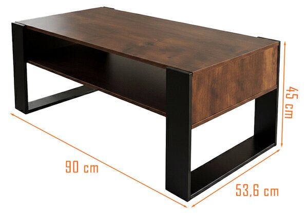 Velaco Konferenční kávový stolek TAB 1 90, dub/černá