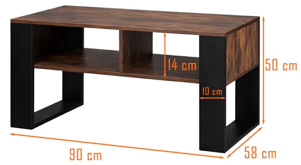 Velaco Konferenční kávový stolek TAB 2 90, dub/černá
