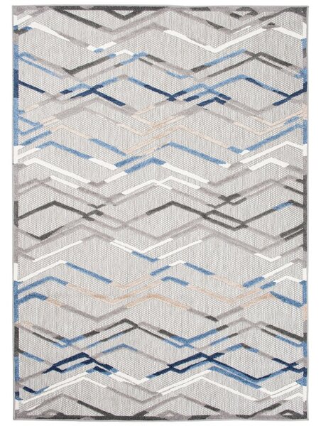 Makro Abra Moderní kusový koberec AVENTURA ED02A šedý modrý Rozměr: 80x150 cm