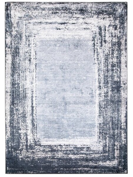 Makro Abra Kusový koberec pratelný TOSCANA 23670 Klasický Moderní pogumovaný tmavě šedý Rozměr: 120x170 cm