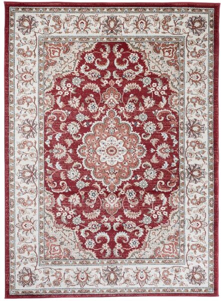 Makro Abra Kusový koberec klasický DUBAI Z287A červený Rozměr: 80x150 cm