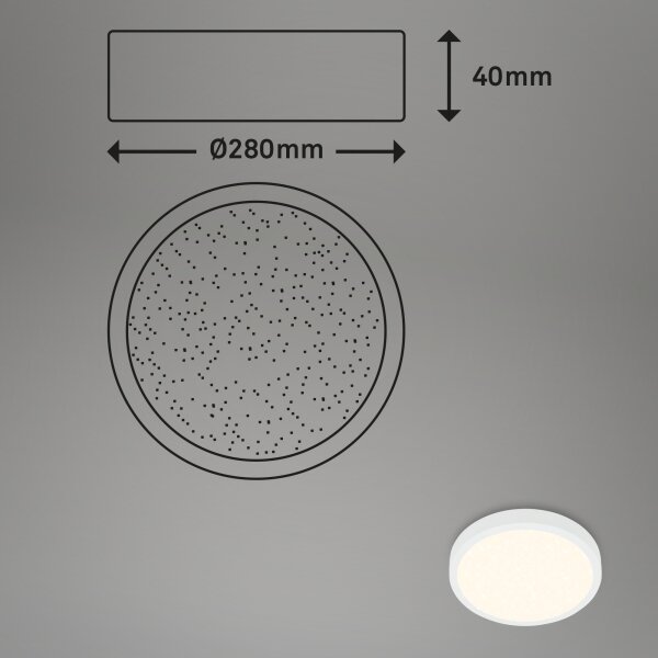 Briloner 3701-016 - LED Stmívatelné stropní svítidlo RUNA LED/18W/230V bílá + DO