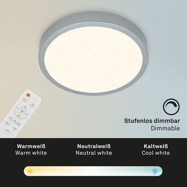 Briloner 3701-014 - LED Stmívatelné stropní svítidlo RUNA LED/18W/230V + DO