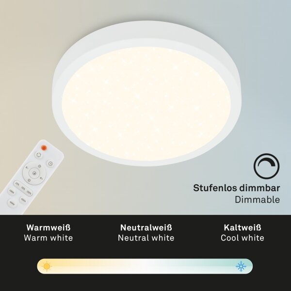 Briloner 3704-016 - LED Stmívatelné stropní svítidlo RUNA LED/22W/230V bílá + DO