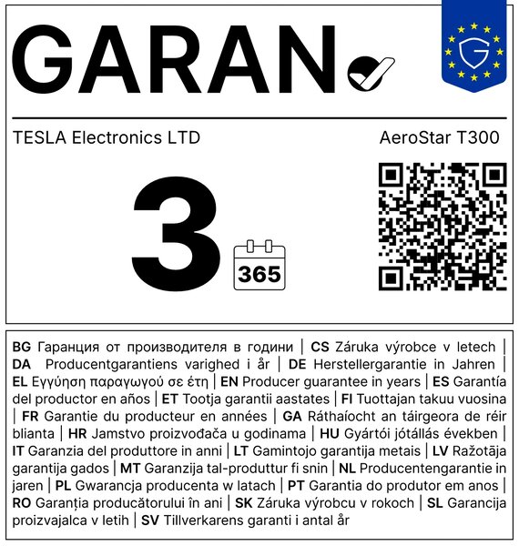 TESLA AeroStar T300 - bezsáčkový podlahový vysavač