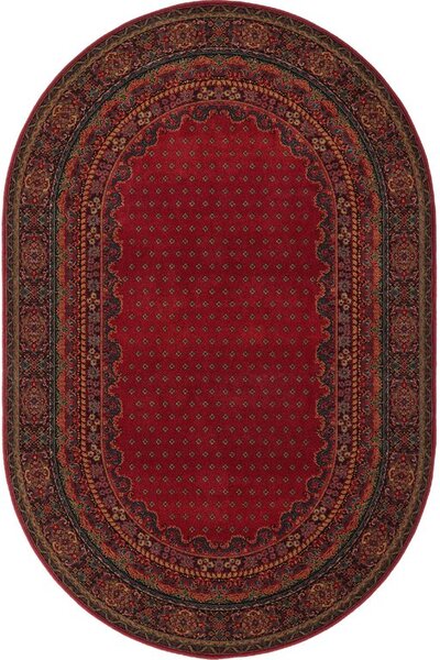Oválný vlněný koberec Dywilan Polonia Baron Burgund 2 červený Rozměr: 170x235 cm