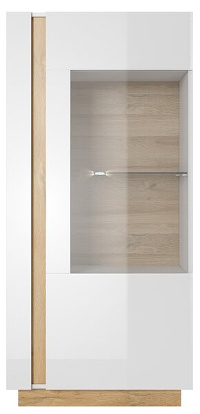 Obývací stěna ARCO | 4 díly | 270 cm | bílá mat/lesk/dub grandson